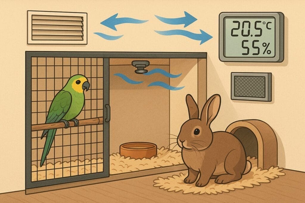 ventilación y control de humedad.